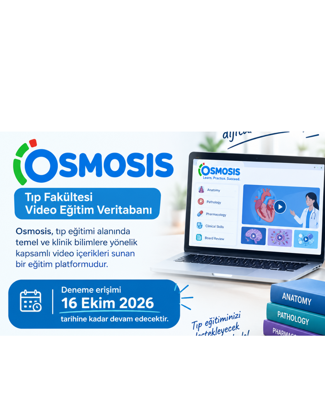 Osmosis (Tıp Fakültesi) Video Eğitim Veritabanı Deneme Erişimi